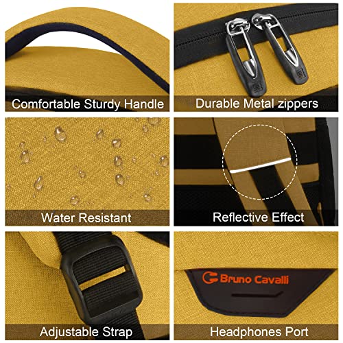 Volher Laptop Backpack,Business Travel Anti Theft Slim Durable Laptops Backpack,Water Resistant College Computer Bag for Women & Men Fits 15.6 Inch Laptop and Notebook-Yellow - color: Yellow, size: 15.6 Inch, style: Laptop
