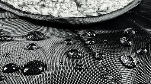 DOWN UNDER OUTDOORS Large Waterproof Windproof Extra Thick 350 GSM Quilted Fleece, or Sherpa Stadium Blanket - color: Black/Heather Grey