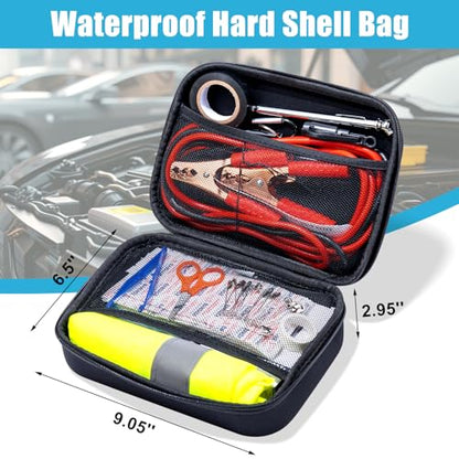 Car Roadside Emergency Kit, Car Safety Kit for Men Portable Car Kits for Emergency, Pink - color: Pink
