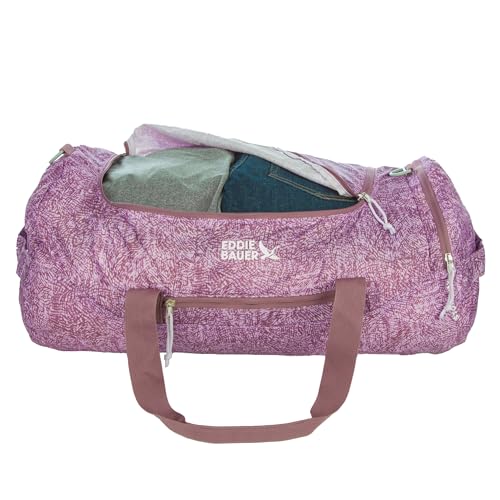 Eddie Bauer Stowaway Packable Duffel Bag | Travel | Foldable | Lightweight | Durable | Ripstop Polyester - color: Lilac
