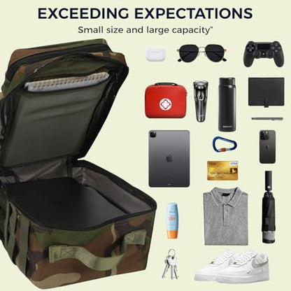 9L Mini Tactical Backpack for Men Women,Small Military Tactical Backpack for Sport,Gym,Hiking,Travel,Camping (Jungle Camo) - color: Jungle Camo
