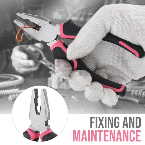 Hi-Spec Tool Set 25pc Pink Household DIY Tool Kit for Women. Small Mini Tool Box Set of Starter Basic Ladies Tools - color: Pale Pink, size: 25 Piece