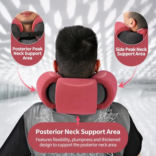 3-Ring Memory Foam Travel Neck Pillow It has obtained a Patent. The Three Rings can be movably Adjusted to Provide Flexible Support for The Neck, Head, and Other Areas.Peach Pink - color: Peach Pink