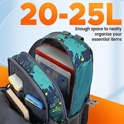 sunhiker Small Hiking Backpack Women Men 20L Lightweight Travel Backpack Daypack Casual Backpack For Cycling Outdoor Camping - color: Green Camo