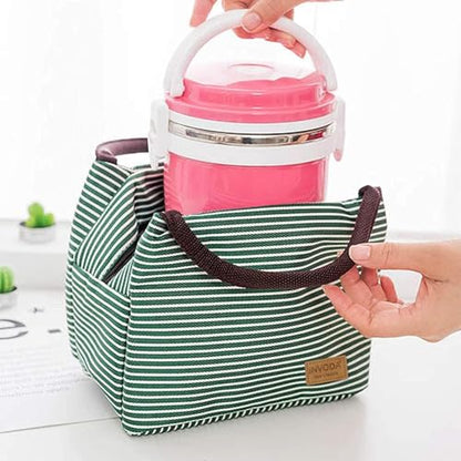 Lunch Bags Reusable Lunch Tote Bags Portable Lunch Cooler Bag Lunch Holder Insulated Lunch Box Bag for Picnic Office Beach (Green) - color: Green
