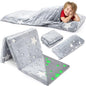 Preschool Nap Mat with Pillow and Blanket, 21" x 50" Glow Sleeping Bag Toddler Nap Mat for Daycare Kids, 2" Thick All in one Foldable Floor Mattress for Girl Boys - style: Star Pattern