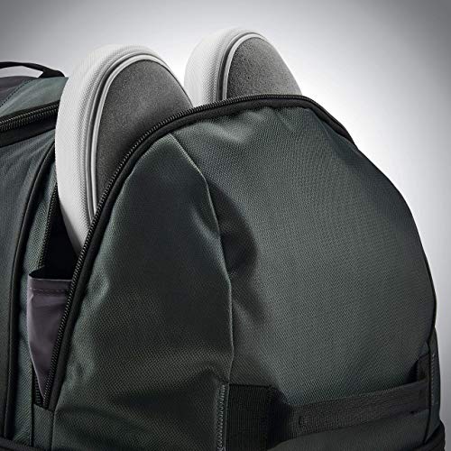 Samsonite Andante 2 Wheeled Duffel Bag – 22-Inch Durable Rolling Luggage with Inline Skate Wheels, Push-Button Handle & Spacious Compartments – Travel-Friendly and Lightweight - Moss Green/Black - color: Moss Green/Black, size: 22-Inch