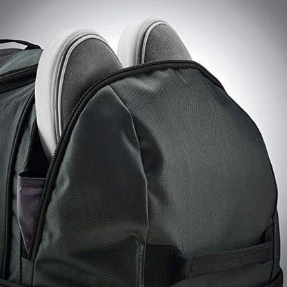 Samsonite Andante 2 Wheeled Duffel Bag – 22-Inch Durable Rolling Luggage with Inline Skate Wheels, Push-Button Handle & Spacious Compartments – Travel-Friendly and Lightweight - Moss Green/Black - color: Moss Green/Black, size: 22-Inch