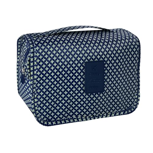 Portable Hanging Toiletry Bag for Travel,Small Multifunctional Makeup Cosmetic Bag for Women,Waterproof Travel Toiletries Organizer,Shower Bathroom Pouch with Hook for Gym,Camping - Blue Star - color: Blue Star