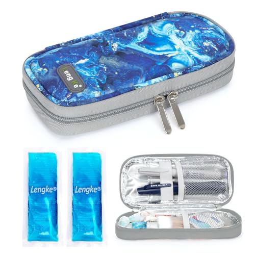 YOUSHARES Insulin Cooler Travel Case - Portable Refrigerated Medicine Case for Insulin Pen, Medication and Diabetic Supplies with 2 TSA Approved Ice Pack - color: Quicksand