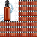 Eccliy 100 Pack 2 oz Plastic Bottles Travel Lotion Bottle Squeeze Container Plastic Bottles with Caps Small Travel Empty Refillable Toiletry Containers for Liquid Lotion Creams with 5 Funnels(Brown) - color: Brown, size: 2 oz