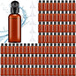 Eccliy 100 Pack 2 oz Plastic Bottles Travel Lotion Bottle Squeeze Container Plastic Bottles with Caps Small Travel Empty Refillable Toiletry Containers for Liquid Lotion Creams with 5 Funnels(Brown) - color: Brown, size: 2 oz