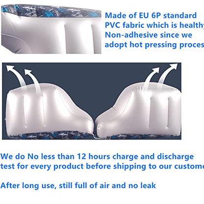 Inflatable Car Air Mattress Back Seat Bed, Universal Back Seat Gap Filler Pad Extender for SUV Camping Sleeping Travel Rest, Two Independent Air Bags