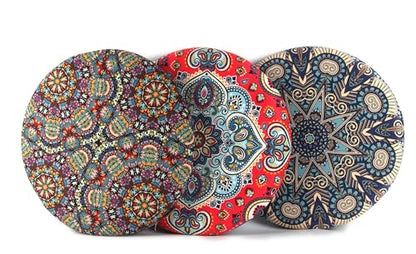 Sigmat Memory Foam Seat Cushion Anti-Slip Soft Round Stool Cushion Chair Pad 15 Inch Geometric - color: Geometric, size: 15 Inch