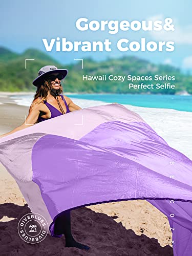 OCOOPA Extra Large Beach Blanket, Sand Free, Large Oversized Camping Mat, Comfortable Parachute Nylon, Cozy& Chic, Compact& Light, 4 Stakes&1 Travel Bag, S09 - color: Purple, size: Large(1-4 persons)