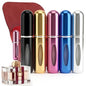 5ml Travel Perfume Bottle Refillable Atomizer Sprayer for Perfume,Leakproof Perfume Atomizer Travel, Portable Refillable Perfume Bottles, (Blue, Black, Pink, Gold, Silver + Leather Pouch) - color: Blue, Black, Pink, Gold, Silver + Leather Pouch