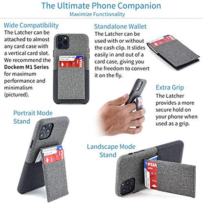Dockem The Latcher Minimalist Wallet & Card Case Companion (Synthetic Canvas Leather)