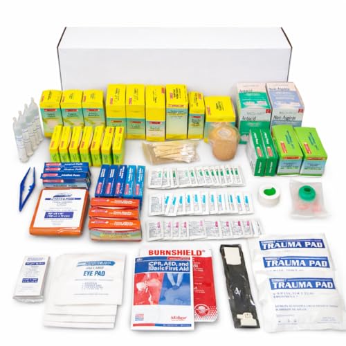 Rapid Care 821 Piece Class B Refill Kit - OSHA & ANSI Compliant - 3 & 4 Shelf First Aid Cabinet Refill - Home, Office, Industrial - Bandages, Medications, Trauma Supplies - size: Class B 3 or 4-Shelf
