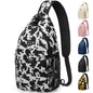 Pritent Crossbody Bags for Women Men Trendy Sling Bag Backpack Casual Chest Bag with Convertible Shoulder Strap - color: Cowprint, size: Large