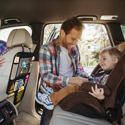 ONE PIX Backseat Car Organizer Mats Back Seat Organizers and Storage Bag with Touch Screen Tablet Holder for Kids Toddlers Car Seats, Travel Accessories, Road Trip Essentials Kids - size: 1 Pack