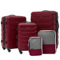 Wrangler 5 Piece Luggage & Travel Accessories Set, Red - color: Red, size: 5 Piece Set