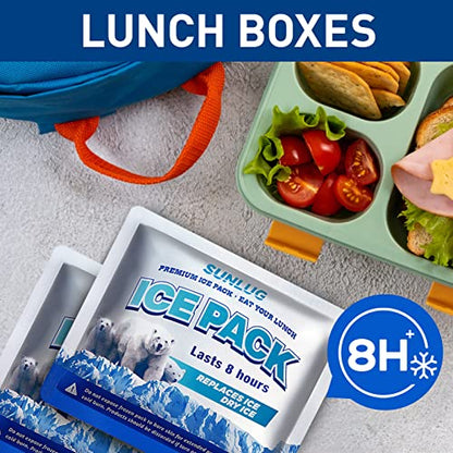 Cooler Ice Packs Reusable Ice Packs for Coolers Long Lasting Freezer Packs for Cooler Bag, Lunch Bags, Cooler Backpacks - color: 4 Pack - Lunch Box Ice Packs