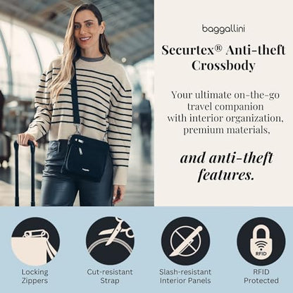 Baggallini Securtex Anti-Theft Crossbody - color: Portobello