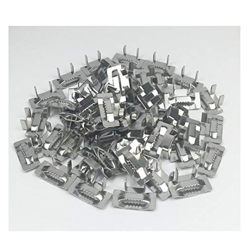 Steel Packaging Strapping Tensioner Banding Tool, 100 Feet 3/4" Width 304 Stainless Steel Band Coil, 100pcs 3/4" Width Ear-Lokt Buckles, Complete Strapping Set - style: Upgraded Style Tensioner Set