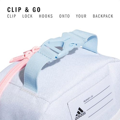 adidas Santiago Lunch Bag Cooler for Women and Men, Insulated Food Container Box with Mesh Pocket, Twill White/Clear Sky Blue/Pink Spark/3.0, One Size - color: Spray Gradient Team Royal Blue/Night Indigo/Frozen Lemon Yellow/4
