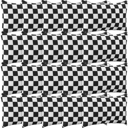 Eccliy 20 Pcs Checkered Makeup Bag Checkered Cosmetic Bag Canvas Gifts Accessories for Women Toiletry Pouch with Zipper Gift Bags for Team Party - size: 8 x 5 Inch, style: Checkered