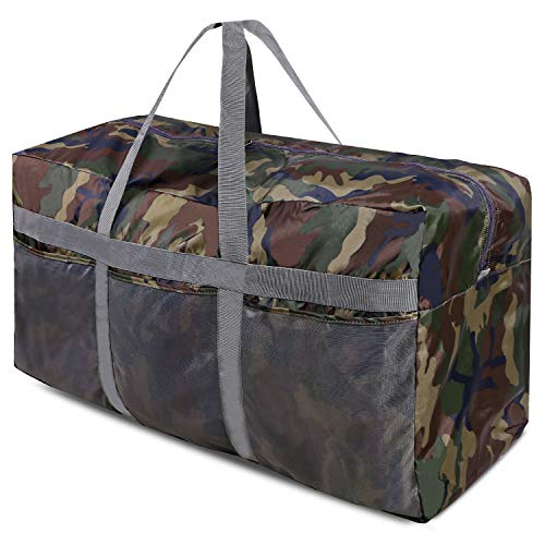 REDCAMP Foldable Travel Bag, Large Sports Bag, 75L/96L/100L, Lightweight Waterproof Tote Bag - color: Camouflage 96l