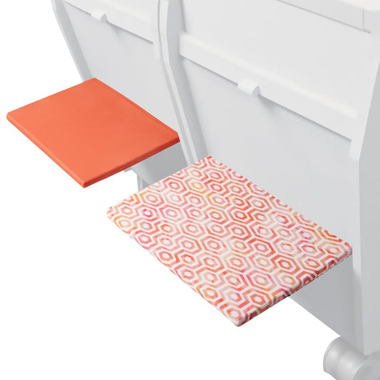 Go-Be Sleeves Airplane Tray Covers for Adults 2-Pack Classics Airplane Tray Covers - Apricot Hex/Apricot Solid - color: Apricot Hex/Apricot Solid