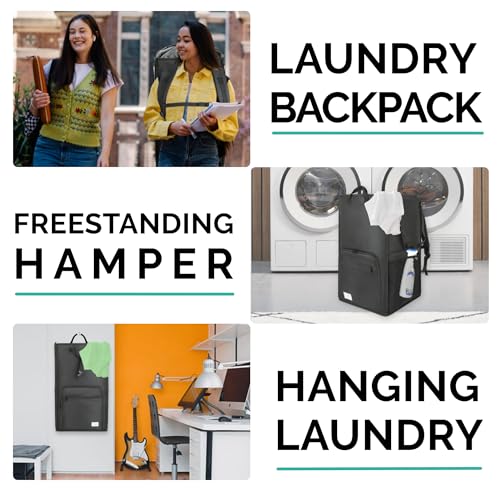 Terra Home Portable Extra Large Laundry Bag, College Dorms Apartment Essentials with Chest Strap, Shirt Folding Board Collapsible Foldable Laundry Bag, Clothes Hamper College Student Gifts (Grey) - color: Grey