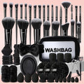 HGHDBT 65Pcs Black Makeup Brushes Set Professional Makeup Kit Multi-functional Makeup Tool Set with Case Facial Makeup Accessories, Foundation Makeup Brush Kit Eye and Face Make up Brushes & Tools - color: Black 03K