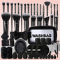 HGHDBT 65Pcs Black Makeup Brushes Set Professional Makeup Kit Multi-functional Makeup Tool Set with Case Facial Makeup Accessories, Foundation Makeup Brush Kit Eye and Face Make up Brushes & Tools - color: Black 03K