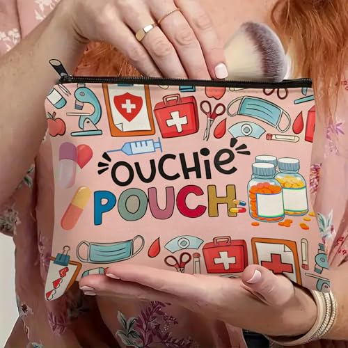 Medicine Storage Pouch with Diabetes, Medicines Bag, and Medical Supply Designs, White Canvas Zipper Cases, Multi-Use Functionality (Gift for Birthdays, Graduation, Christmas) (Style A) - style: Style a