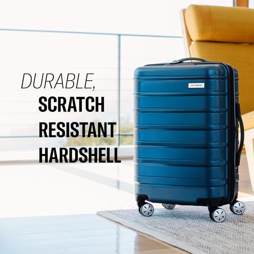 Omni 2 Airline Approved Carry-On Luggage – Stress-Free Size Meets 22x14x9" Requirements – For Fast Trips & Avoiding Baggage Fees – Dual 360° Spinner Wheels, USB Power Hub, Expands 1.5” – Nova Teal - color: Nova Teal, size: Carry-on Spinner