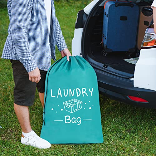 Sylfairy 2 Pack Extra Large Travel Laundry Bag, Dirty Clothes Organizer with Drawstring,Heavy Duty Travel Laundry Bags,Easy Fit a Laundry Hamper Travel Essentials - color: Grey+Blue