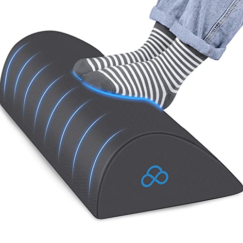 StepLively Foot Rest Ergonomic Pillow for Under Desk at Work, Anti-Fatigue Footrest Support Pillow for Fatigue & Pain Relief, Comfortable for Office Chair, Car Seat & Gaming Chair - Grey, Large - color: Gray, size: Long-20 Inch