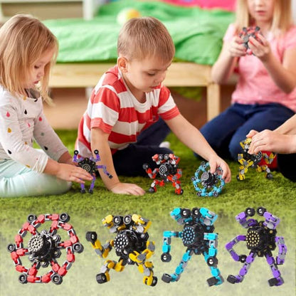 Gokeey Party Favors for Kids All Age Travel Sensory Toys for 8 9 10 Year Old Boys Transformable Fidget Spinners Toys for Kids and Adults Birthday Gifts for Teens - style: fidget toys 8pc