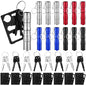 Glooglitter 24 Pcs Men Small Gifts Bulk Mini Screwdriver Flashlight Keychain Set Multitool Credit Card Survival Tool Employee Coworkers Fathers Gifts for Men Dad Husband, No Batteries Included
