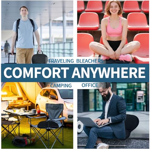 Portable 3D Breathable Seat Cushion – Foldable, Soft & Lightweight for Airplane Travel Stadium Cushion