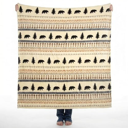 Carstens, Inc. Travel Blanket, Premium Compact 2-in-1 Airplane Blanket/Pillow, Scandinavian Bear - color: Scandinavian Bear