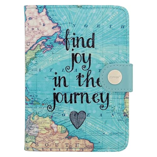 ZOPPEN Passport Holder Women, Passport Cover Travel Wallet Rfid Blocking Passport Wallet Cover Case Travel Essentials Document Organizer, Map - color: World Map