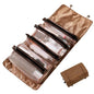 LumiSyne 4 In 1 Detachable Toiletry Bag Hanging Roll-Up Makeup Bag Large Capacity Travel Wash Bag Mesh Cosmetic Bag Portable Foldable Toiletry Bag Waterproof Cosmetic Organizer Bag For Travel Daily - color: Khaki