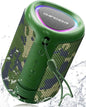 Portable Bluetooth Speaker Beach Essentials: Powerful Crystal Clear Sound/Dynamic Light/IPX5 Waterproof/All Day Playtime/Wireless BT 5.3/TWS Paring, Dad Gifts, Outdoor|Travel|Camping|Pool Accessories - color: Camo