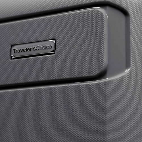 Traveler's Choice Pagosa Hardshell Expandable Luggage with Spinner Wheels, Gray, 22-Inch Carry-on - color: Gray, size: 22-Inch Carry-on