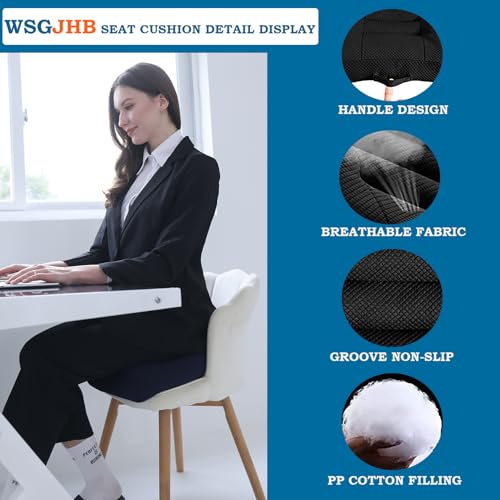 WSGJHB Car Booster Seat Cushion Posture Cushion Portable Breathable Mesh, Effectively Increase The Field of View Ideal for Office, Home, Angle Lift Seat Cushions,Black - color: Black Regular