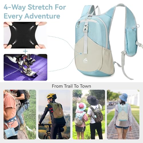 15L Small Hiking Backpack for Women Men Lightweight Packable Backpack Foldable Casual Daypack for Camping Travel Outdoor, Blue - color: Blue