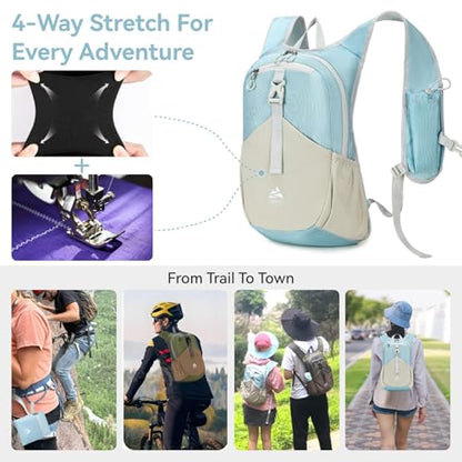 15L Small Hiking Backpack for Women Men Lightweight Packable Backpack Foldable Casual Daypack for Camping Travel Outdoor, Blue - color: Blue